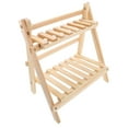 thumbnail image 3 of Aloha Wood Desktop Storage Rack 2 Tier Tabletop Bookshelf Wooden Desk Organizer Brown, 3 of 8