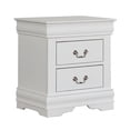 thumbnail image 6 of Newboti Furniture 1pc Nightstand White Louis Philippe Solid wood English Dovetail Construction Antique Nickle Hanging Pulls 02837, 6 of 7