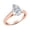 Rose Gold, variant on 0.47 Ct GIA Certified Pear Cut Cathedral Solitaire Diamond Engagement Ring 14K Rose Gold (J Color SI2 Clarity)