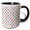 Black/White, variant on 3drose, Polka Dot Pattern of Red, Blue, Gray, Orange, Purple Dots on White, 11oz Magic Transforming Mug