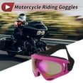 thumbnail image 2 of Unique Bargains 1 Pc Motorcycle Riding Goggles PC PU Outdoor Sports Sunglasses for Motocross Dirt Bike ATV Colorful Lens Pink Frame, 2 of 6