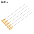 thumbnail image 3 of 20Pcs 25G Agujas de dispensación con Luer Lock, Tubo de aguja de pegamento de acero flexible de 4" color naranja, 3 of 6
