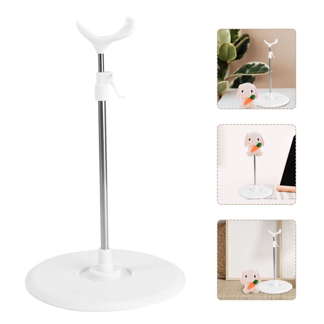 LOLIPPYY 1Pcs Action Figure Display Holder Doll Display Stand for Retail Use White Plastic