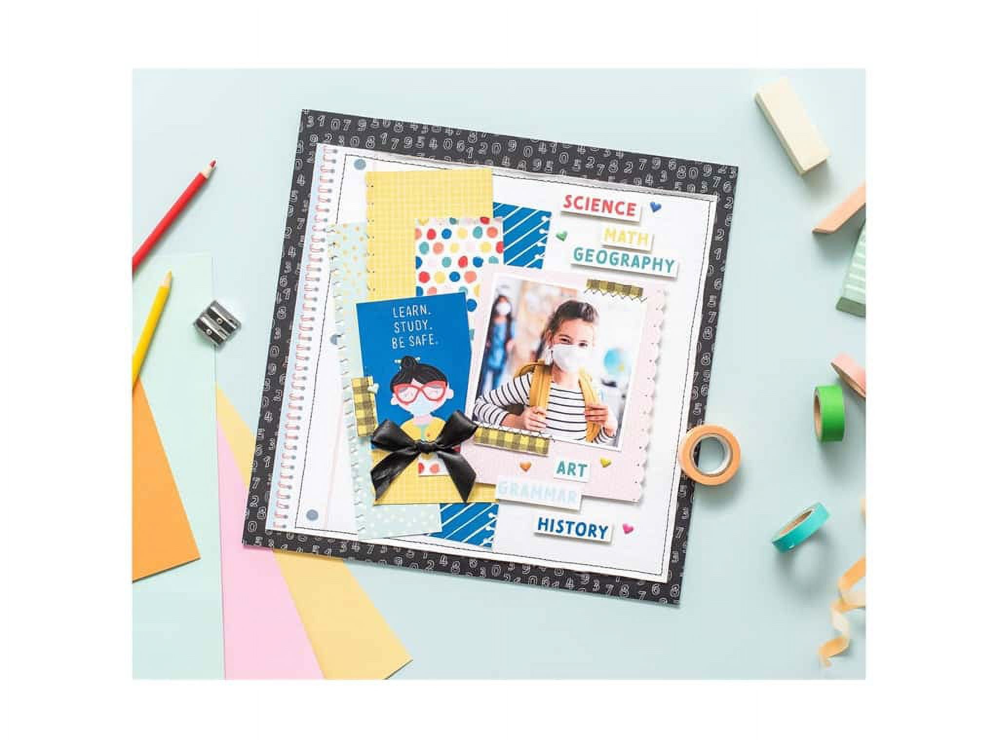 DCWV Double-Sided Cardstock Stack 12"X12" 36/Pkg-School Time, W/Gold Foil