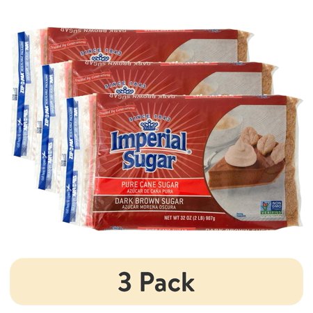 (3 pack) Imperial Sugar Dark Brown Sugar, 32 Oz