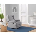 thumbnail image 3 of Oxford Baby Teegan Manual Upholstered Glider Recliner Rocking Chair 360° Swivel for Nursery and Living Room – Gray​, 3 of 8
