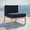 Navy, variant on Modway Clearwater Teak Wood and Fabric Outdoor Armless Chair in Gray/Graphite
