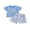 Blue, variant on BemeyourBBs Toddler Baby Boy Summer Clothes Baby Boys Summer 2 Piece Outfit 2 3 4 5 6 7 Years Cute Puppy Dog Embroidered Short Sleeve T-shirts Striped Elastic Waist Pockets Shorts Set