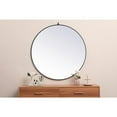 thumbnail image 3 of Metal frame round mirror with decorative hook 45 inch in Blue, 3 of 7