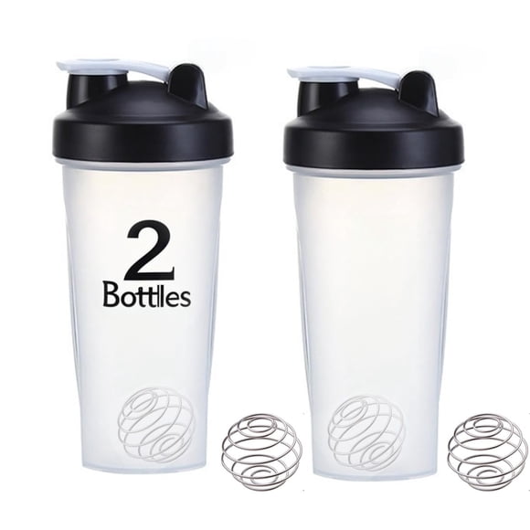 Botellas shaker Otylzto, 2 unidades, 830 ml, con bola mezcladora