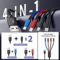 thumbnail image 2 of Cable de carga Idison 4 en 1, 5 pies, paquete de 2 para iPhone y Android, 2 of 7