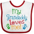 thumbnail image 3 of Inktastic My Grandaddy Loves Me Boys or Girls Baby Bib, 3 of 4