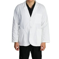 Medgear Unisex Multi Pocket Consultation Lab Coat, White, 4XL