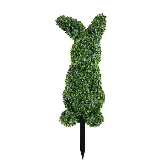Chanana Rabbit Outdoor Pruning Tree, Rabbit Shape Pruning Tree with Ground Spikes, Artificial Rabbit Shape Easter Plant Suitable for Indoor and Outdoor Front Porch Garden Decoration