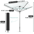 thumbnail image 3 of Ymokee Rotary Outdoor Umbrella Drying Rack Aluminum 70.9in Height with 165 ft. Clothesline, 3 of 13