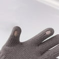 thumbnail image 5 of QIUOMBBP Soft Knit Winter Gloves for Kids Cozy Full Finger Cold Weather Thermal Glove Gray, 5 of 5