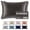 Dark Gray, variant on 22 Momme Mulberry Silk Pillowcase, 6A Hypoallergenic, Hidden Zipper, Queen Champagne, 1 Pack