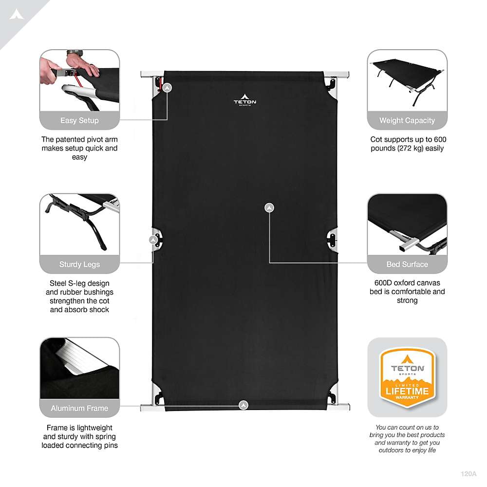 TETON SPORTS Universal Camp Cot2160×1100 TETON SPORTS Universal Camp Cot2160×1100 TETON Sports Universal