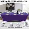 thumbnail image 4 of Mantel ajustable de licra de 6 pies, mantel de caballete elástico rectangular lavable para banquetes, bodas, fiestas, eventos festivos, 4 of 4