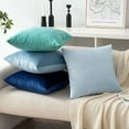 thumbnail image 4 of Knubmt Pack of 2 Velvet Throw Pillow Covers with Zipper, Soft Decorative Cushion Covers Square Pillow Cases for Couch Bed Sofa, 16x16 Inch, 4 of 8