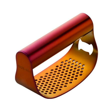 

1x Manual Curved Garlic Press Rocker Stainless Steel Garlic Grinder Garlic Mincer Press Ginger Press Squeezer Can Opener Tool
