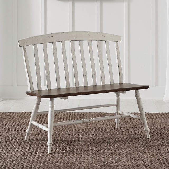 Liberty Furniture Banc à Dossier à Lattes Al Fresco (RTA) - Blanc