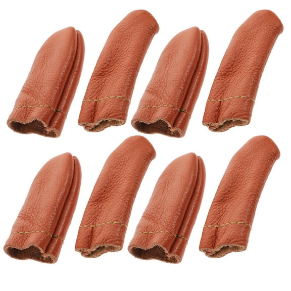 WHAMVOX 10 Pairs Protectors Leather Thimbles for Hand Sewing Picking Work