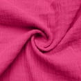 thumbnail image 6 of Yubnlvae Women's Linen Button-Down Shirt - Oversized V-Neck 3/4 Sleeve Casual Blouse (Muslin Cotton | Beach Style) (Hot Pink | 5XL), 6 of 9