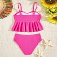 thumbnail image 6 of Kids Bathing Suits Girls Adjustable Strap Ruffled Swimsuits Girls 2 Piece Bikini Sets Kids Bathing Suits for Girls Size 5-6 Years, 6 of 9