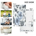 thumbnail image 2 of Elegant Monochromatic FloralsBath Towel 100% Cotton Soft Thick High Absorbency Hand Face Towel Single Pack 16x28in, 2 of 7