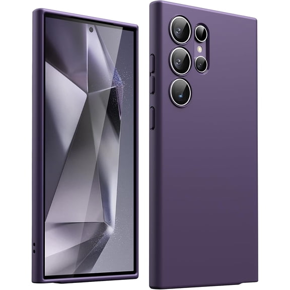 KOMI Slim Fit Case for Samsung Galaxy S24 Ultra 5G, Camera Lens Full Protection, Soft TPU Thin Protective Phone Cover with Matte Finish, Shockproof (Titanium Violet)