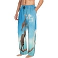 thumbnail image 2 of Disketp Elephant Giraffe Men'S Pajama Pants - Ultra Soft Fleece Sleep And Lounge Pants (Size: S-Xxl), 2 of 9