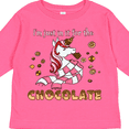 thumbnail image 4 of Inktastic I'm Just in It for the Chocolate Valentine's Day Unicorn Boys or Girls Long Sleeve Toddler T-Shirt, 4 of 5