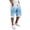 Blue@GC@, variant on CONZONE Mens Cargo Shorts Gradient Color Straight Leg Cargo Shorts for Men Lightweight Relaxed Fit Outdoor Workout Shorts With Pockets