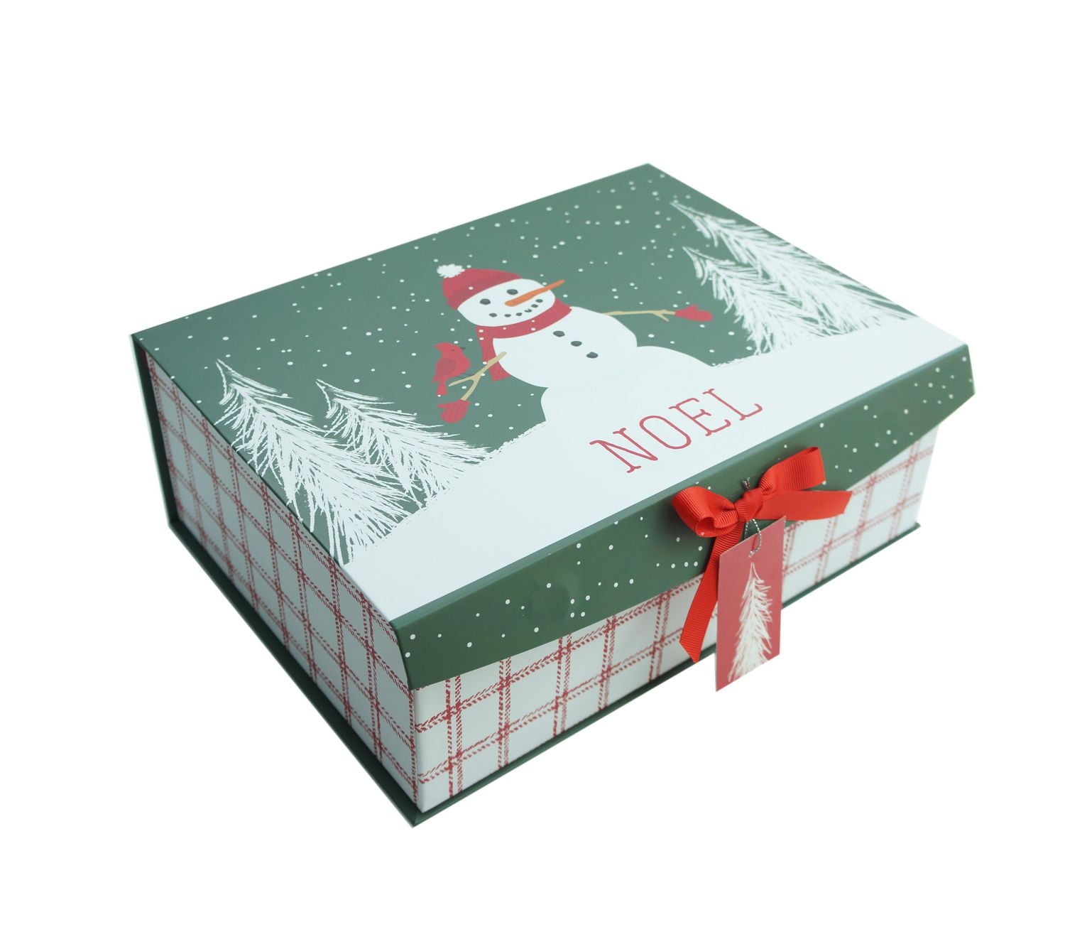 Holiday Time 9.5" x 13" x 4.75" Christmas  Snowman Décor Box Large