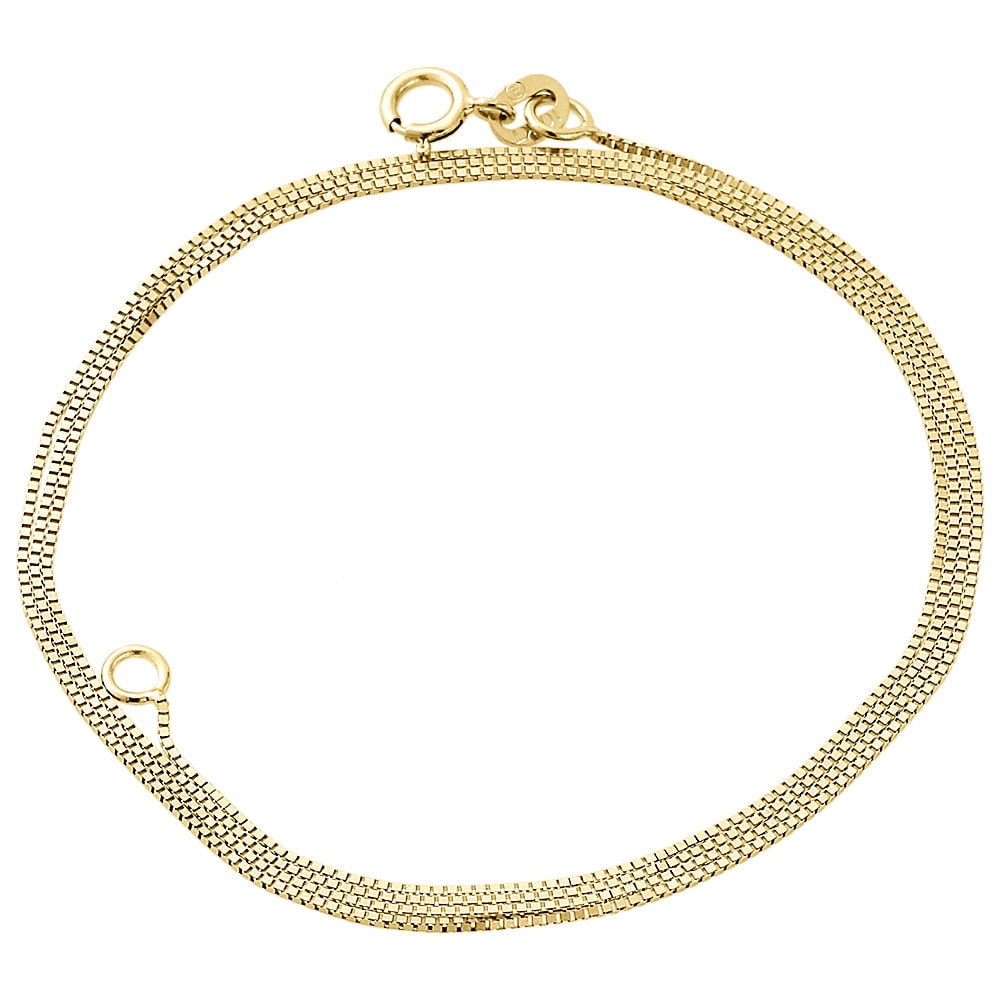10kt yellow gold 7.0" Franco link chain bracelet vintage 1.0gr 