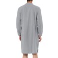 thumbnail image 4 of Frontwalk Men Night Sleep Shirts Comfy Long Sleeve Mid-Length Nightgown Loose Nightshirts, 4 of 5