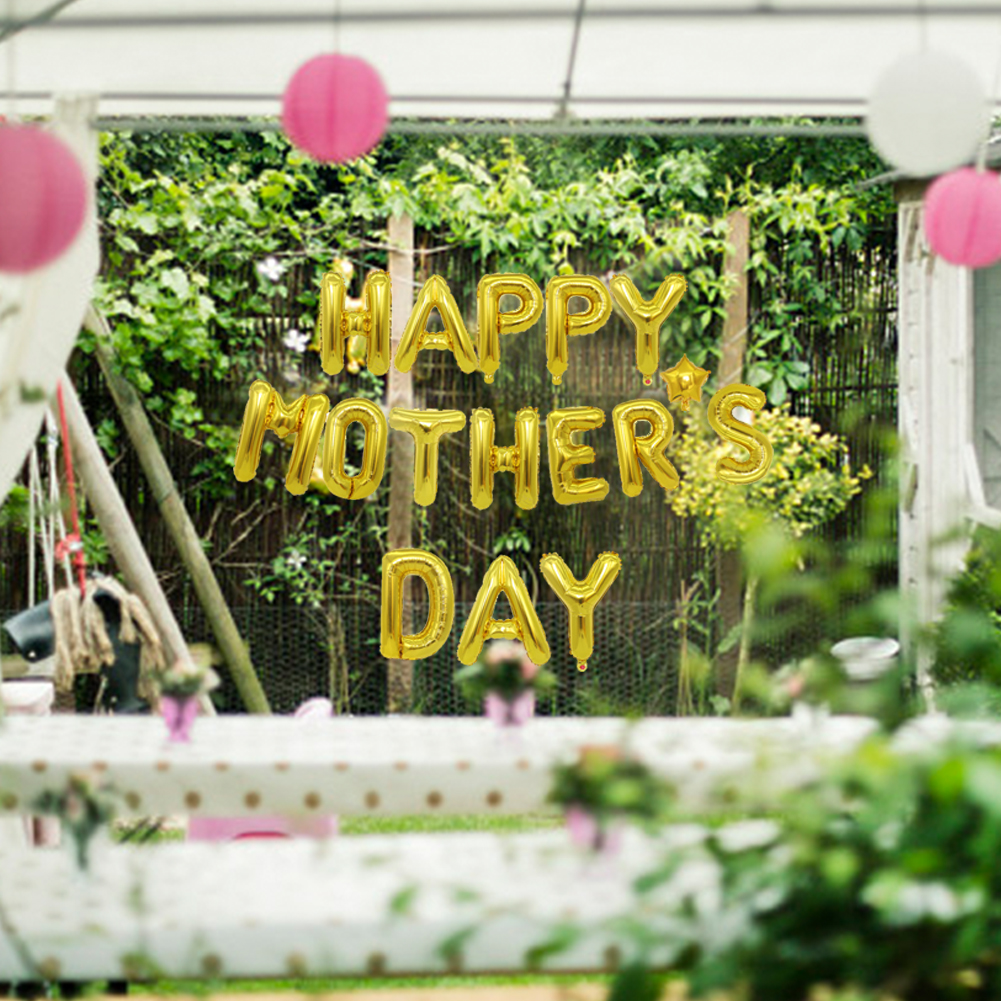 10inch Happy Mothers Day Balloons Set Hanging Party Decor Aluminum Foil Letter Walmart Com