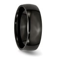 thumbnail image 4 of Chisel Stainless Steel Polished Black IP-plated 7mm Band, 4 of 7