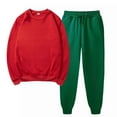 thumbnail image 1 of Puntoco Jersey De Cuello Redondo Sólido para Mujer Pantalones Deportivos Informales Conjunto Deportivo Liquidación Puntoco Puntoco-5734, 1 of 5