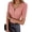 Pink, variant on MOYIKO Womens Half Sleeve Summer Tops Henley Button Slim Fit Basic Casual T Shirts Fashion Clothing