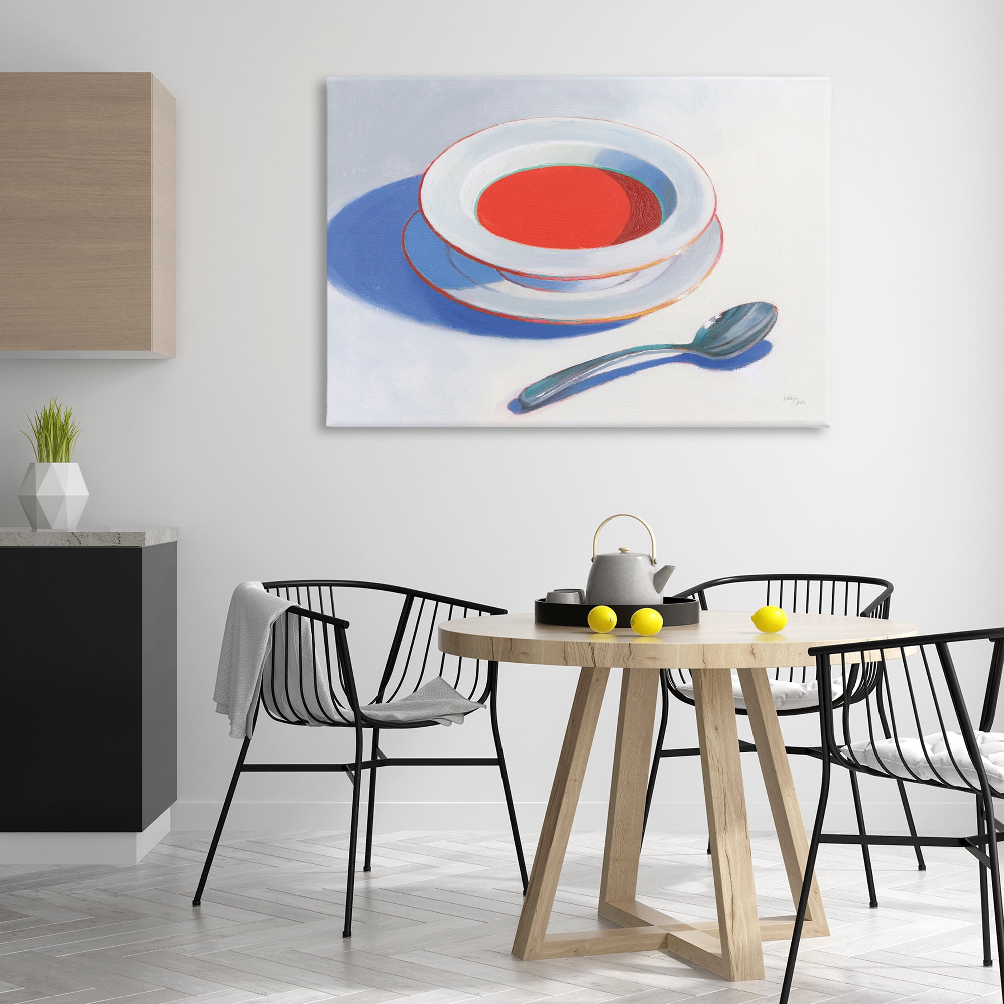 Stupell Industries Soup Du Jour Meal Food & Beverage Painting Wrapped Canvas Art Print Wall Art, 45 x 30