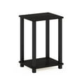 thumbnail image 1 of Furinno Simplistic 1-Tier End Side Night StandBedside Table with Plastic Poles, EspressoBlack, 1 of 5