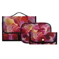thumbnail image 3 of 3-Piece Travel Toiletry Bag Set, Hanging Wash Bag with Makeup Bag & Brush Case,Waterproof Cosmetic Organizer for Travel, Gym & Home An Acrylic Painting, 3 of 10