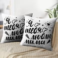 thumbnail image 3 of LALILO Throw Pillow Covers Calligraphy I Love Mom Mother Day Cushion Cover 18" x 18", 199 Pack, 3 of 6