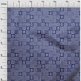 thumbnail image 2 of oneOone Cotton Jersey Indigo Blue Fabric Geometric African Dress Material Fabric Print Fabric By The Yard 58 Inch Wide, 2 of 4