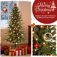 thumbnail image 5 of Lighted Christmas Tree, 7.5Ft Artificial Christmas Tree with Warm White and Colorful Lights, 8 Adjustable Lights Modes, Twinkle Christmass Trees, Premium Hinged Design, Easy to Assemble, Metal Base, 5 of 9