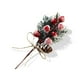 thumbnail image 2 of Bewildely 2021 nueva rama de pino de nieve falsa de 17CM, decoración de Navidad de plástico, rama de pino de nieve Artificial DIY, novedad de Kits de decoración para fiestas flor de pino rojo, 2 of 6