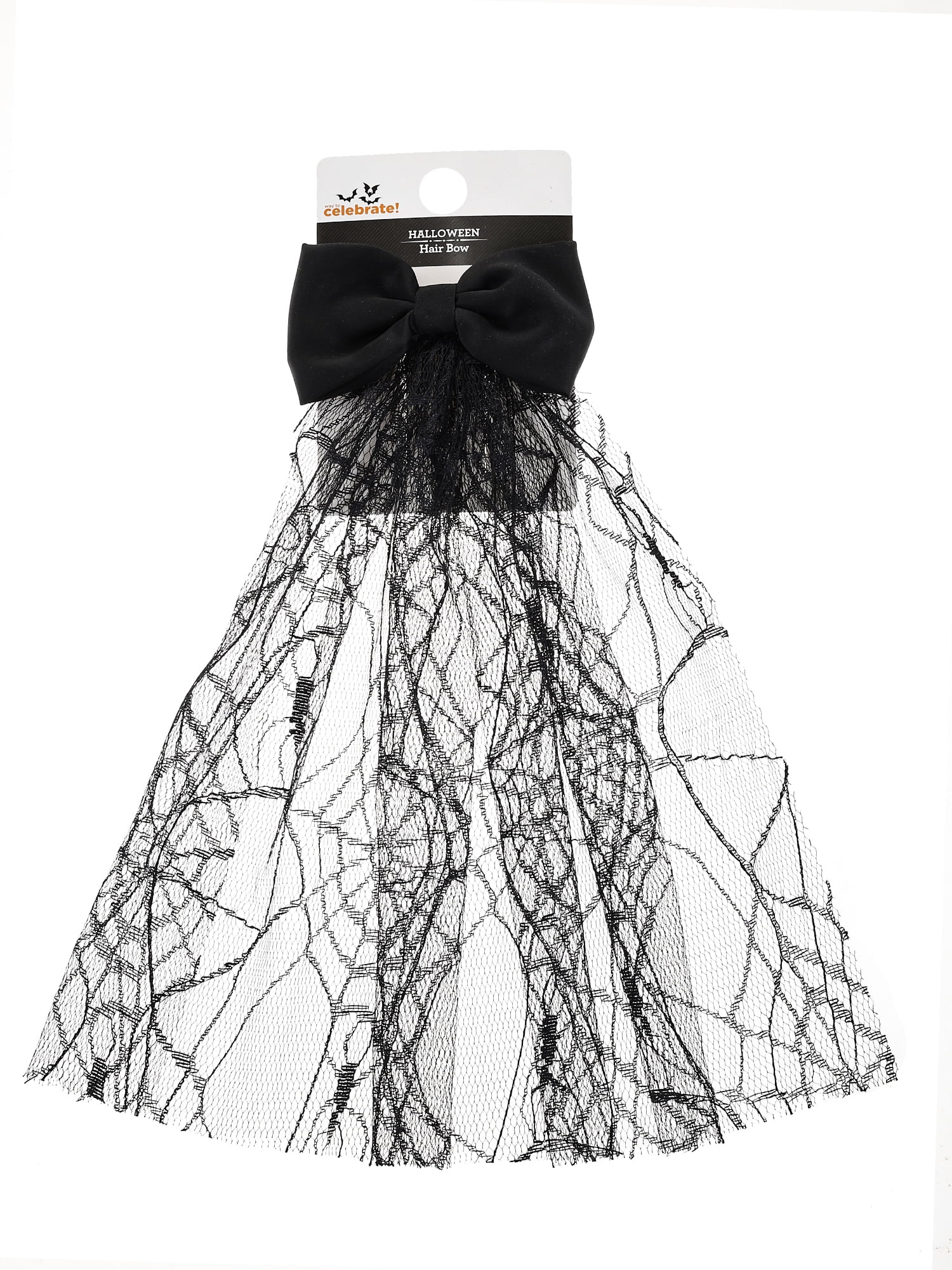 Way to Celebrate Halloween Hair Bow with Spider Web Tulle, 1 Piece