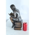 thumbnail image 4 of NIFAO Bronze Girl Reading Statue on Book Stack Library Sculpture Art 8" x 6" x 15"H, 4 of 11